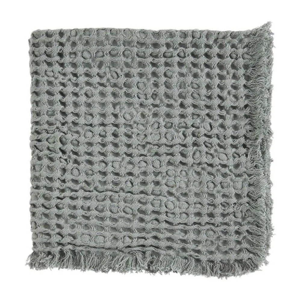 Mud Pie Gray Waffle Weave Cotton Napkin Set of 4